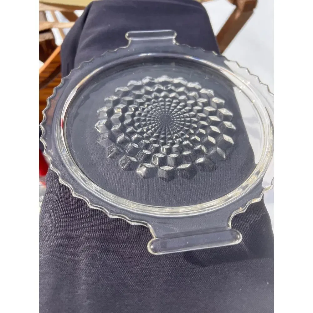 Vintage Glass Tray with handles
